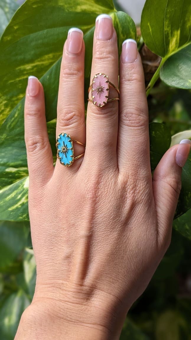 Bague Emelie (existe en rose et bleu)