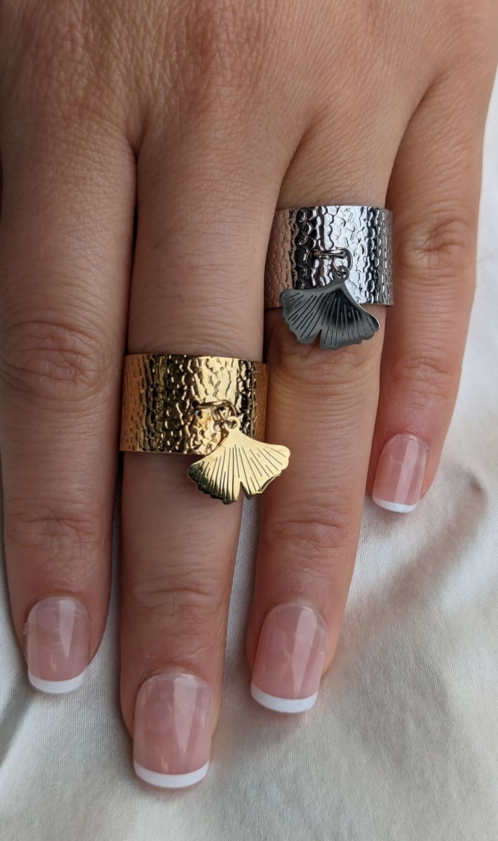 Bague breloque Ginky (existe en doré et argenté)