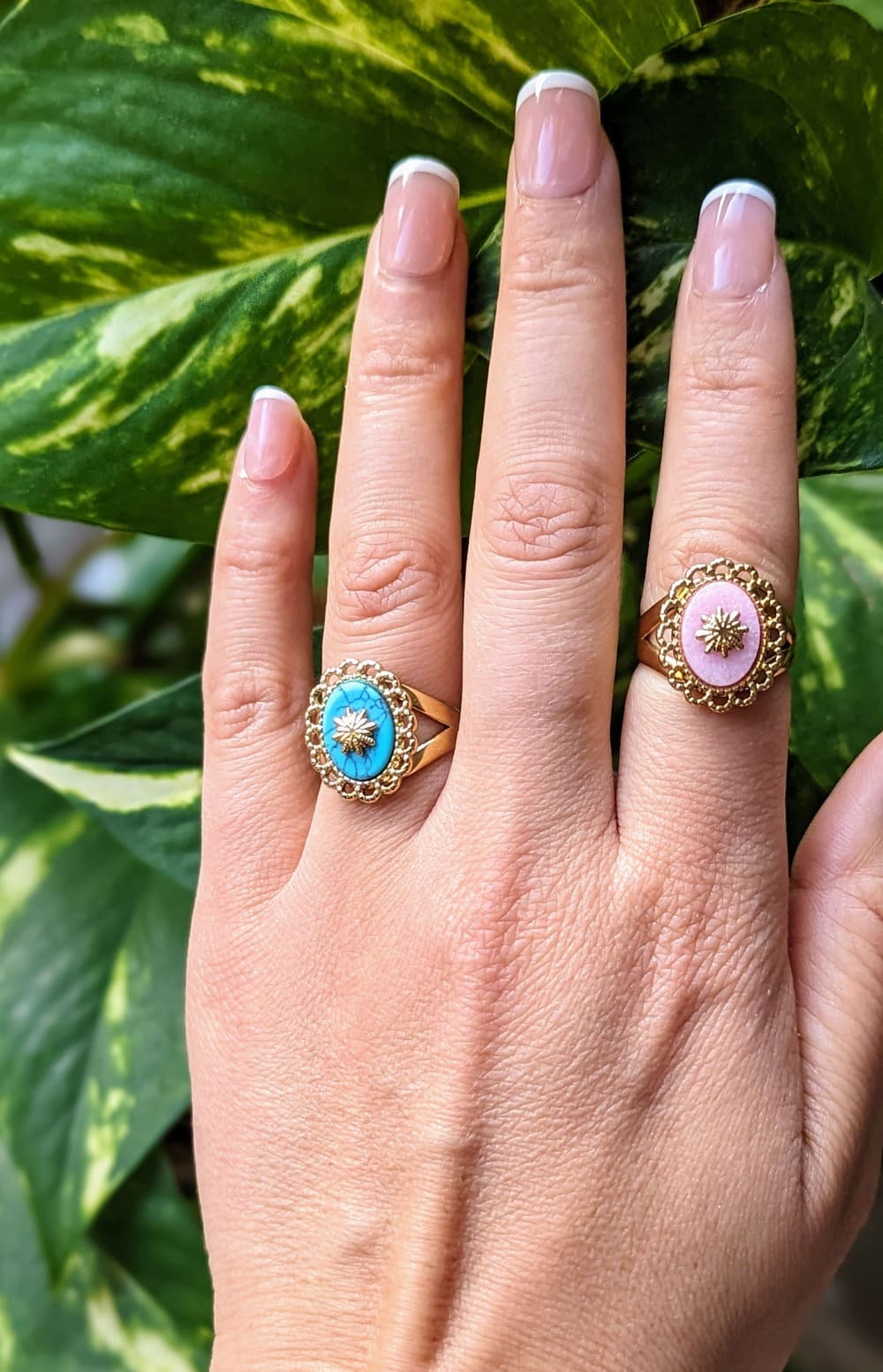 Bague Antonelle (existe en pierre naturelle Rose et Bleu)