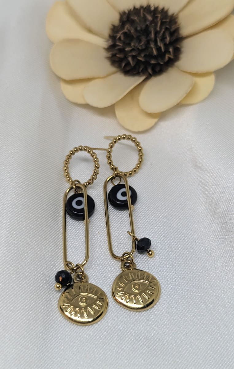 boucles d'oreilles femme en acier inoxydables