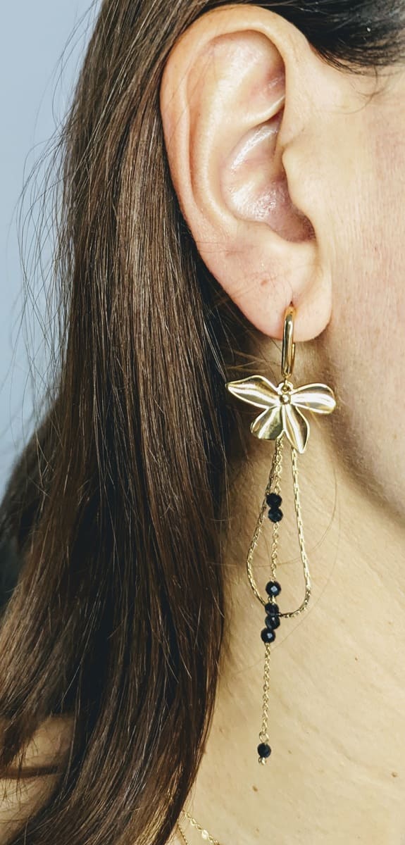 boucles d'oreilles femme en acier inoxydables