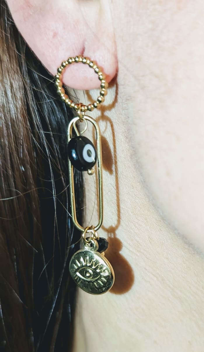 boucles d'oreilles femme en acier inoxydables