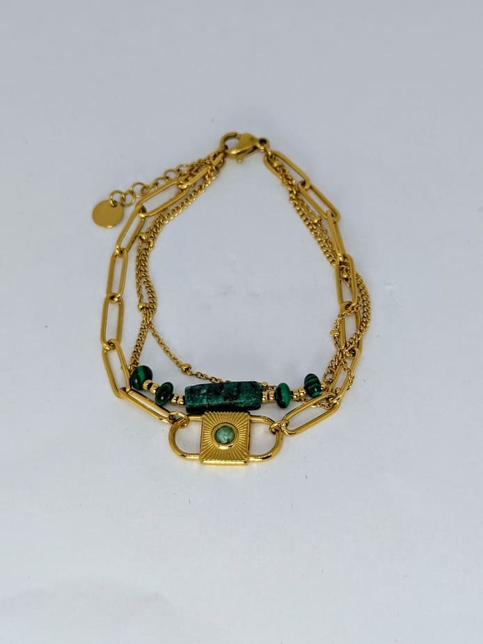 Bracelet Cassandra (existe en pierre noire et verte)