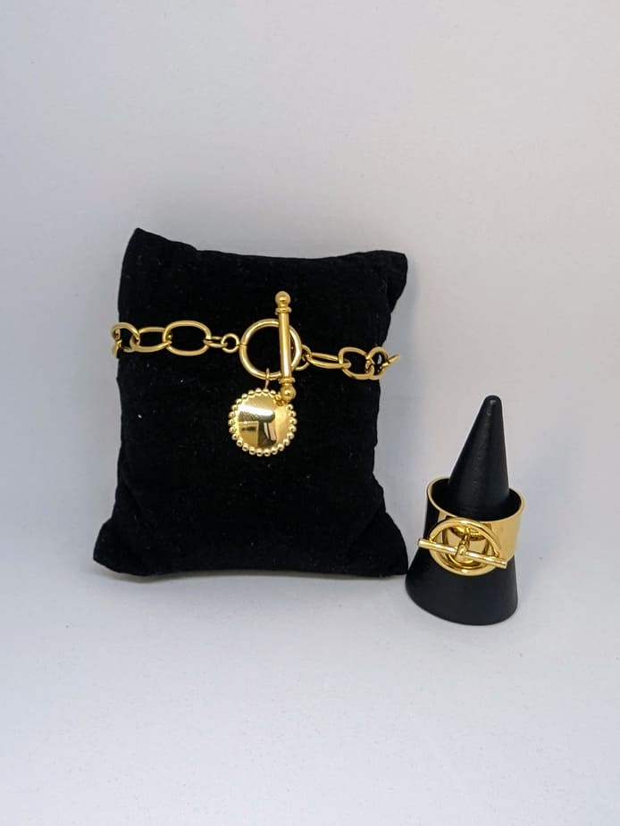 Ensemble Bracelet et Bagaue Tania