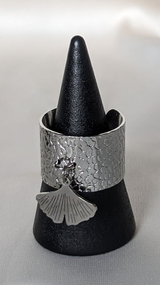 Bague breloque Ginky (existe en doré et argenté)