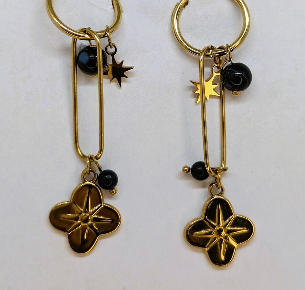 boucles d'oreilles femme en acier inoxydables