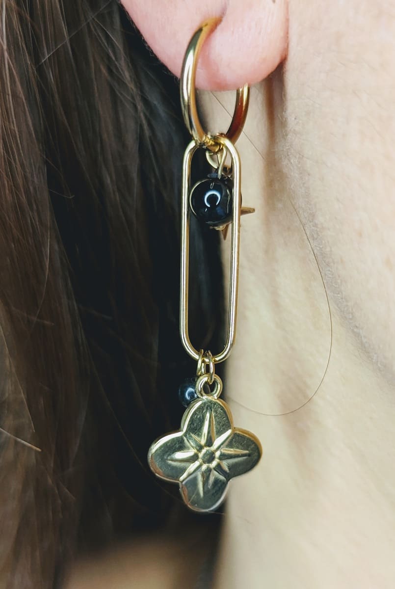boucles d'oreilles femme en acier inoxydables