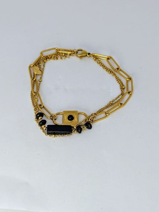 Bracelet Cassandra (existe en pierre noire et verte)