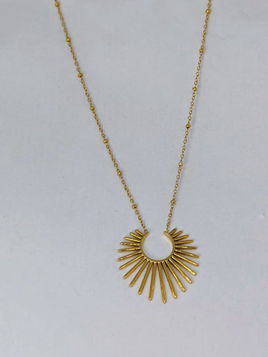 bijoux femme, collier doré en acier inoxydable.